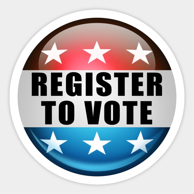 Register To Vote Button Stars Sticker by NeilGlover